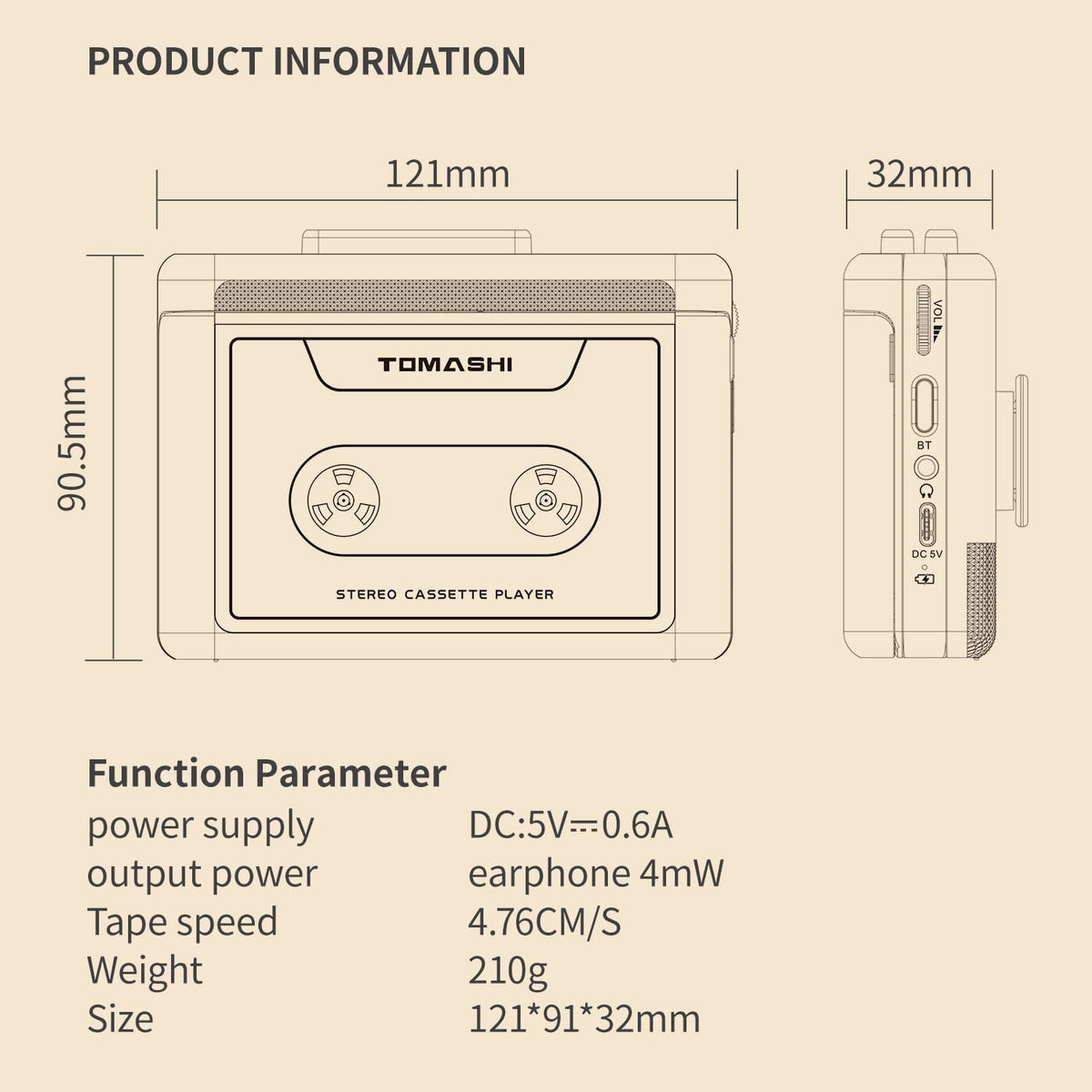TOMASHI all-in-one design blends vintage charm with connectivity