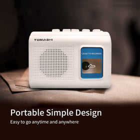 TOMASHI portable cassette player back view showing slim profile