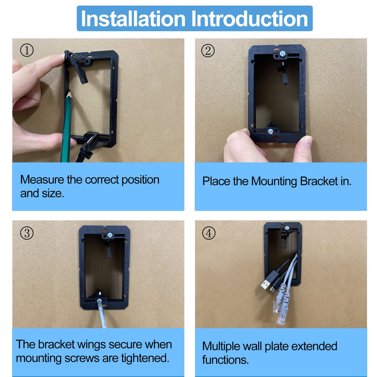 TOMODER drywall cable management grommet for neat installations