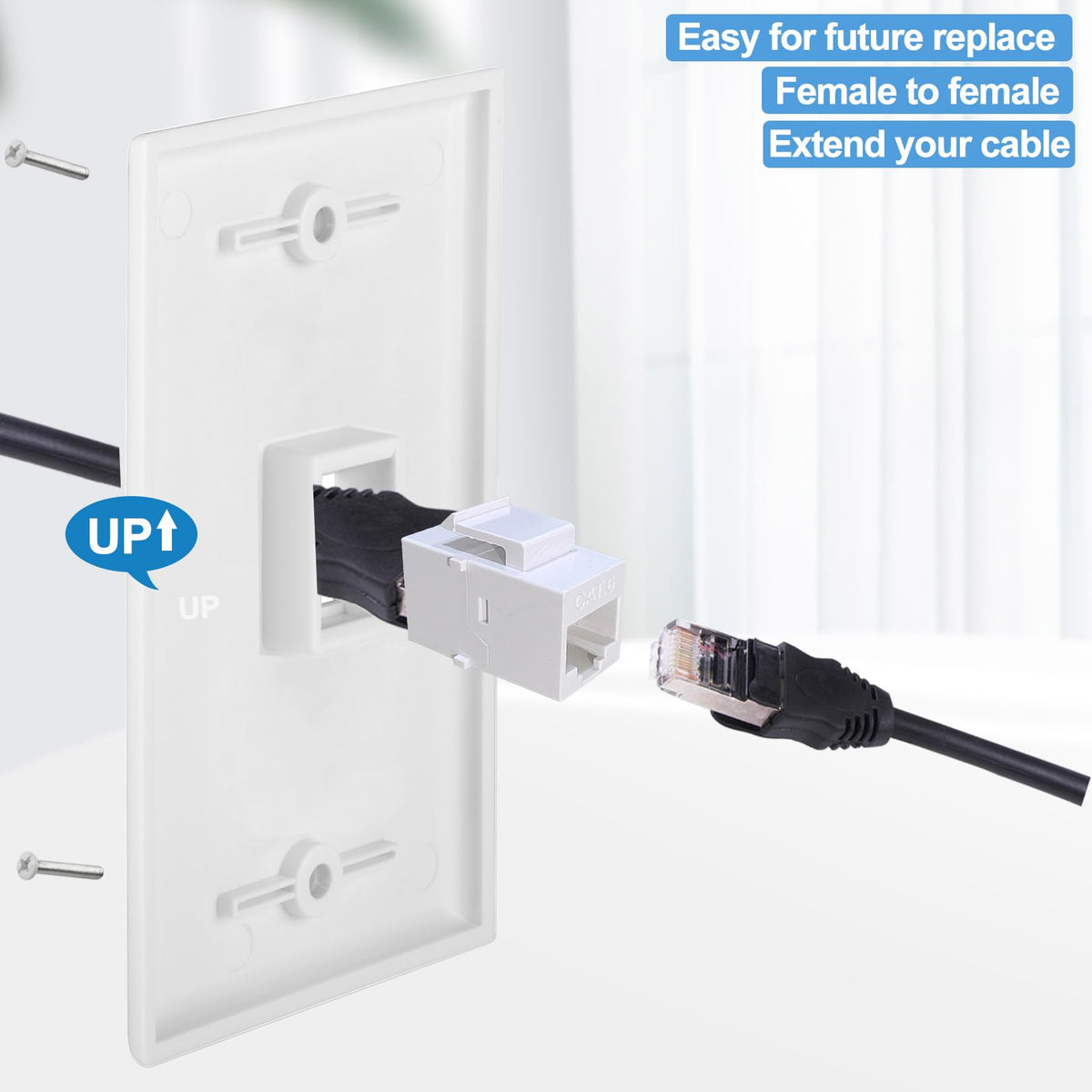 TOMODER Gold-plated keystone contacts for stable, corrosion-resistant connections