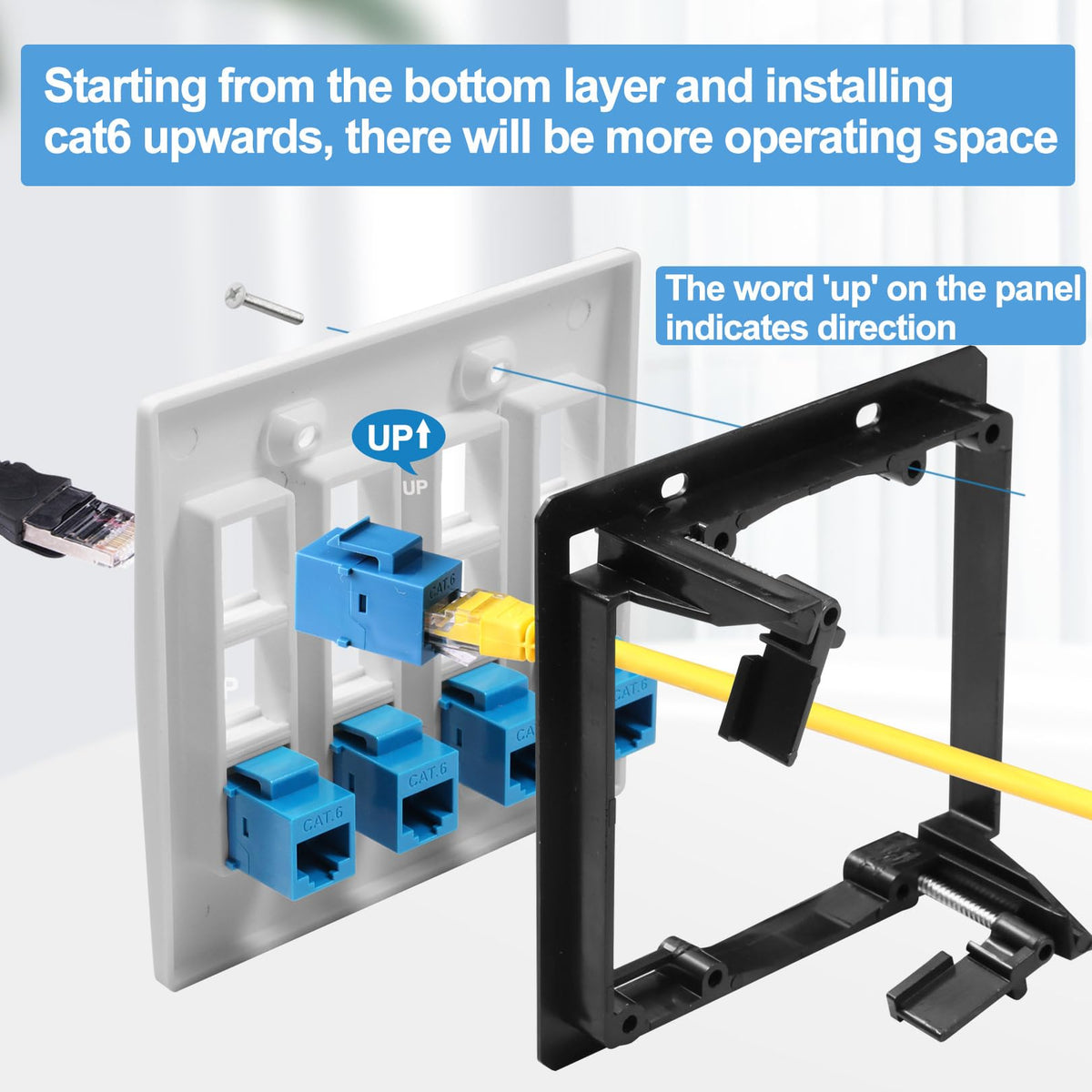 TOMODER removable keystone jack for future upgrades without replacing the plate.