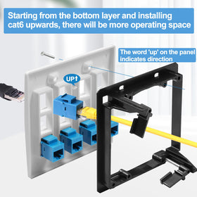 TOMODER removable keystone jack for future upgrades without replacing the plate.