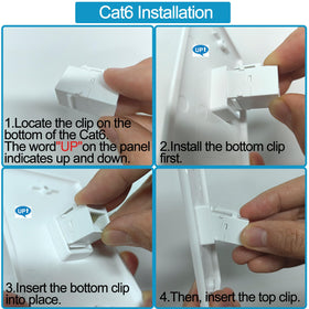 TOMODER White 1-port wall plate with screws for clean, durable installation