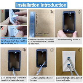 TOMODER wall plate assembly back view showing flush mounting compatibility.