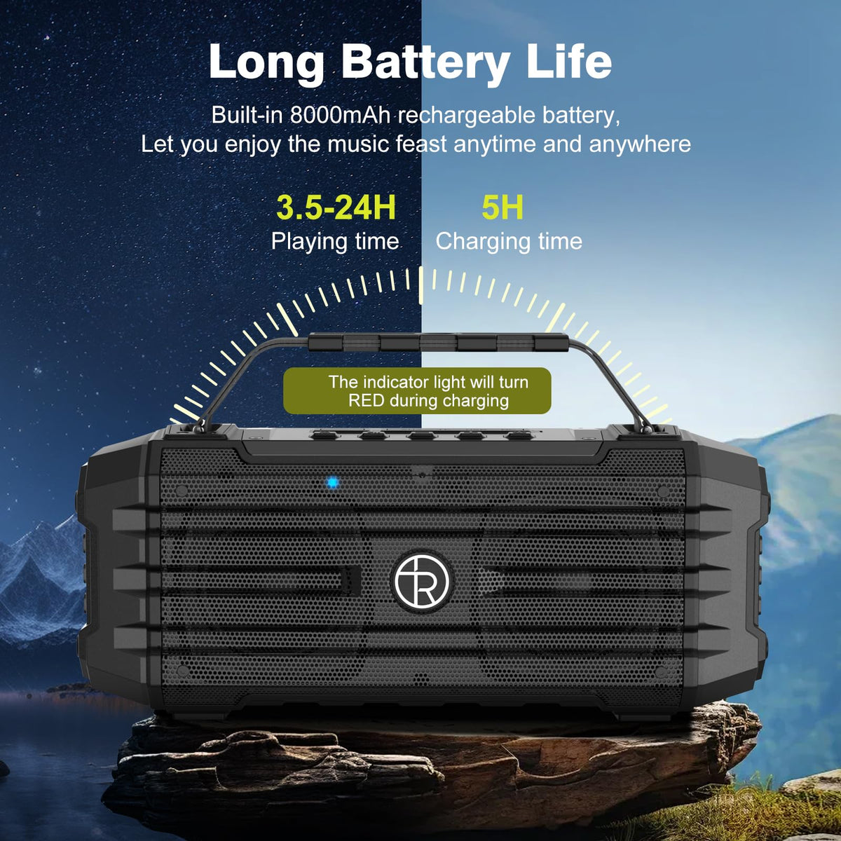 TOMPROAD K30 IPX6 waterproof design for beach or rain