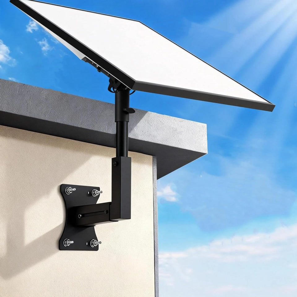 Tom's RocketHut adjustable wall mount with telescoping arm for Starlink Gen 3 installation