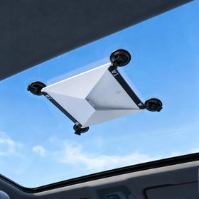 Tom's RocketHut front view of mount showing compact design and secure hold