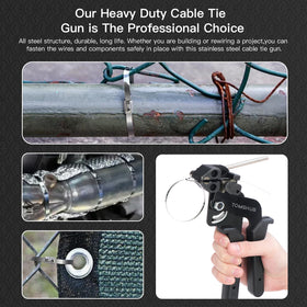 TOMSHUB ties threaded through gun nose, fast one-handed fastening benefit