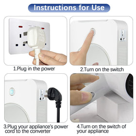 Tonchean input power cable included for quick setup and plugging in.