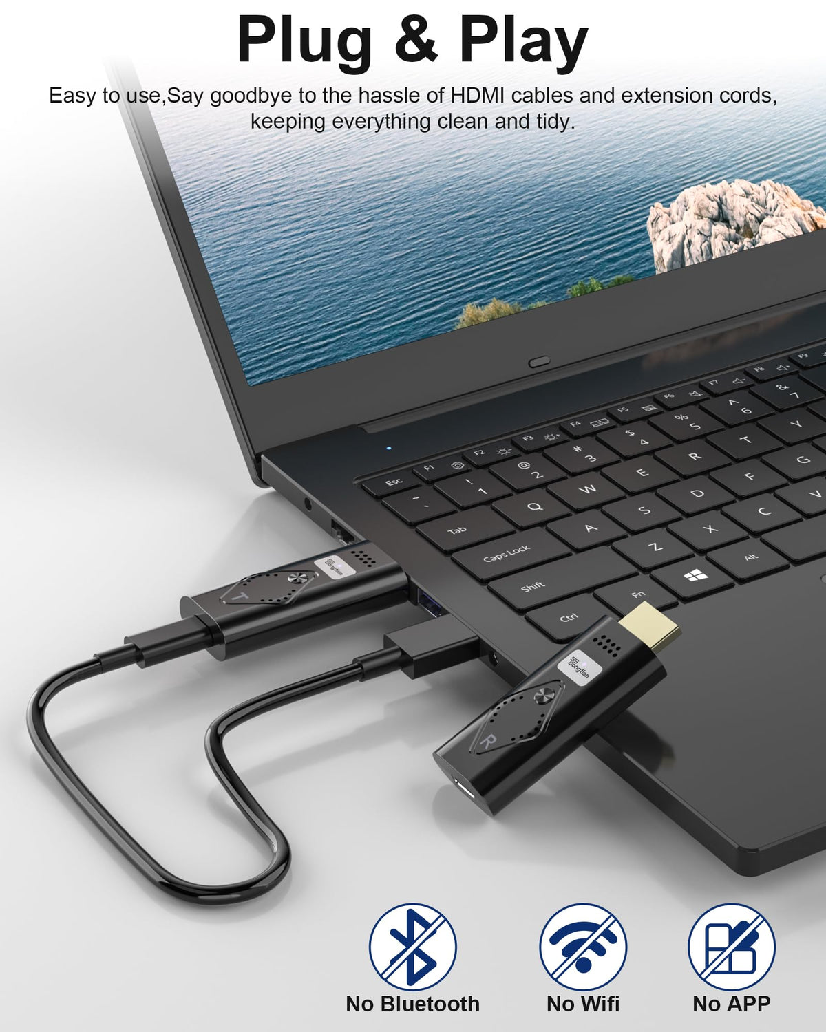 TONGTION transmitter close-up highlighting compact design and quick setup