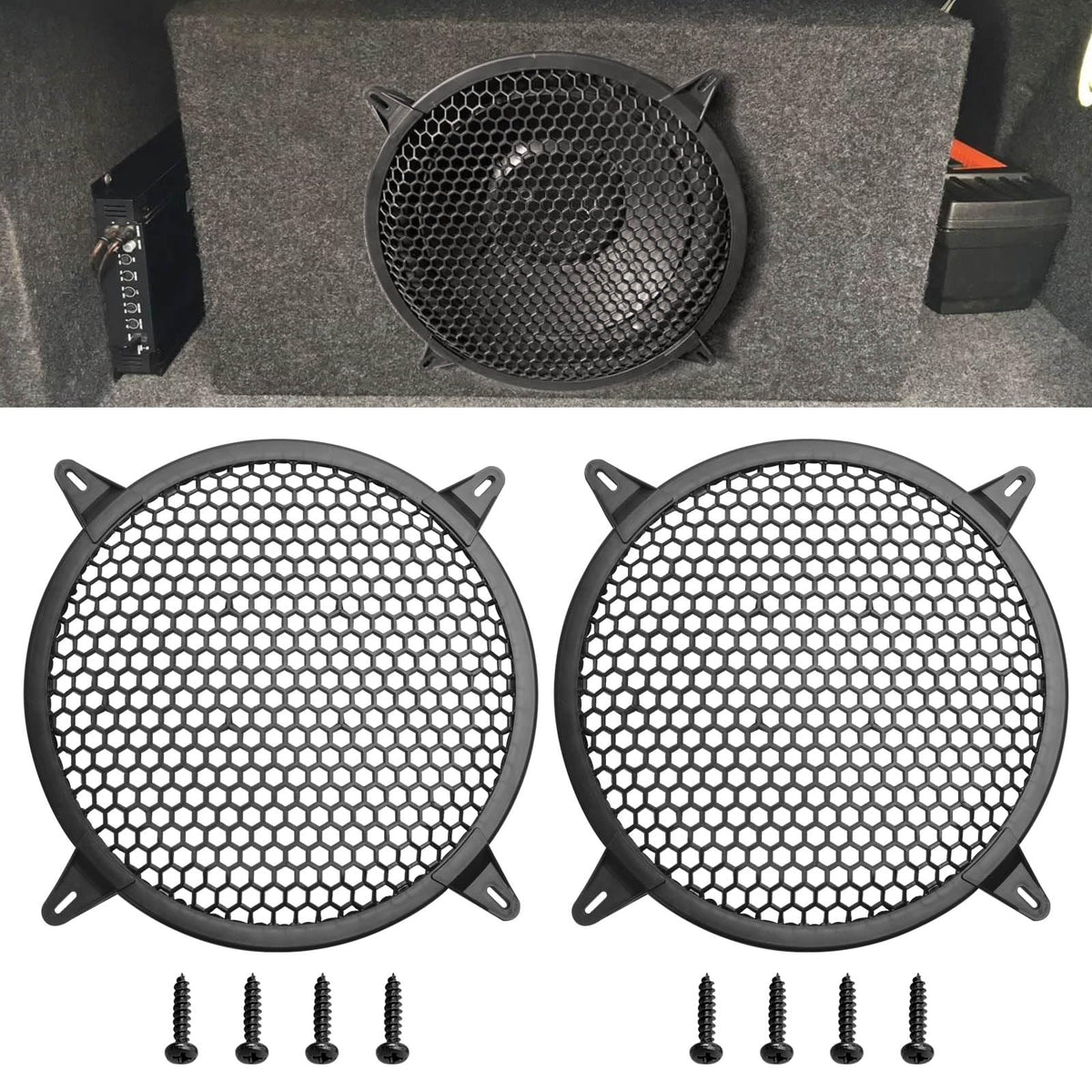 Tongze front view of 10 inch grill cover showing glossy finish and protection