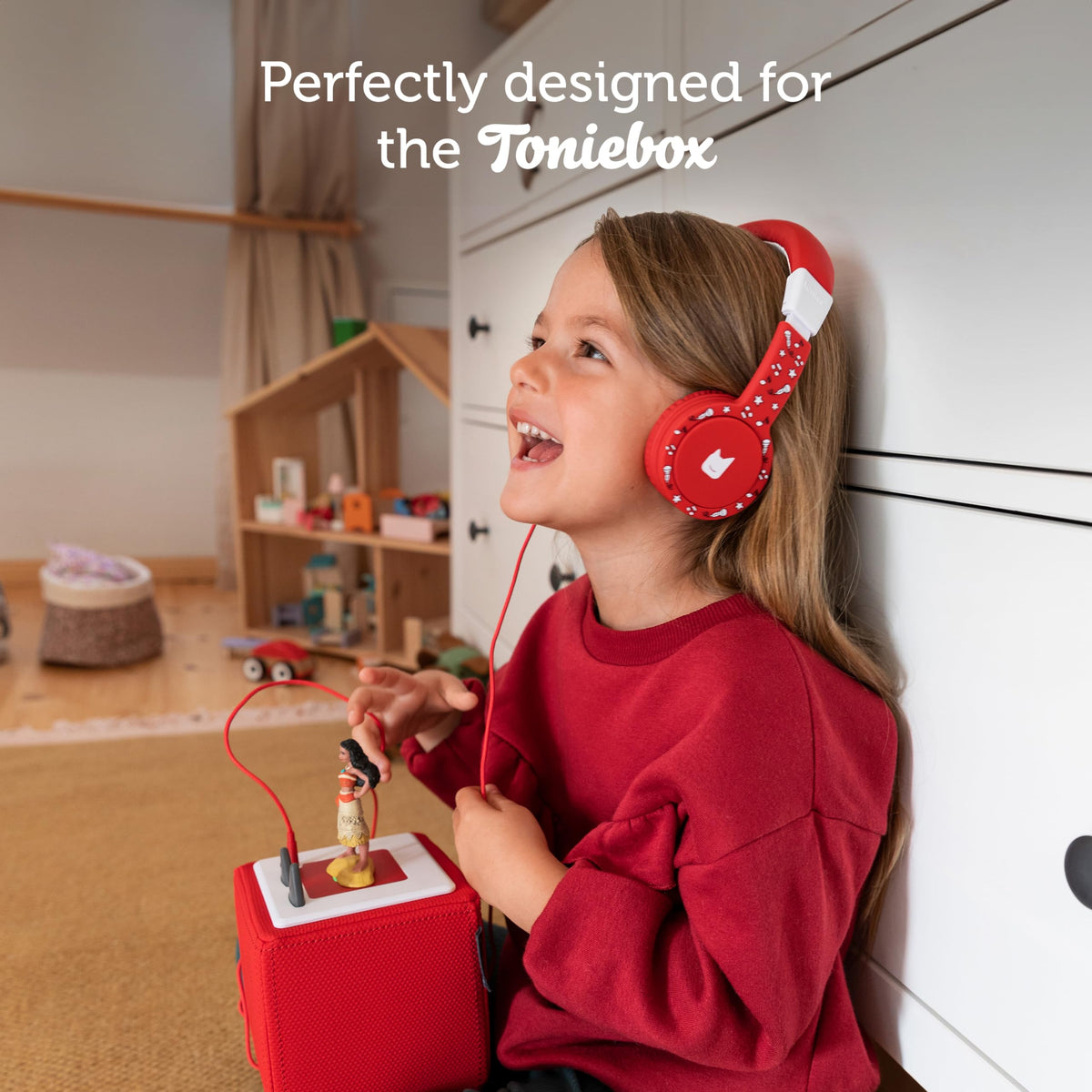 Tonies headphones with cushioned earpads for comfortable wear.
