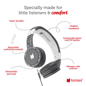Tonies headphones compatibility with Toniebox 1 and 3.5mm devices enables flexible playback
