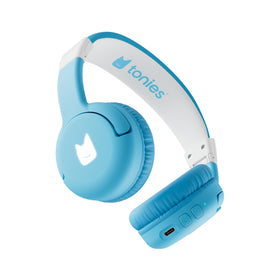 Tonies sky blue headphones front view showing kid-friendly design and easy use
