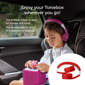 Tonies headphones teal on-ear compact for backpacks and bags