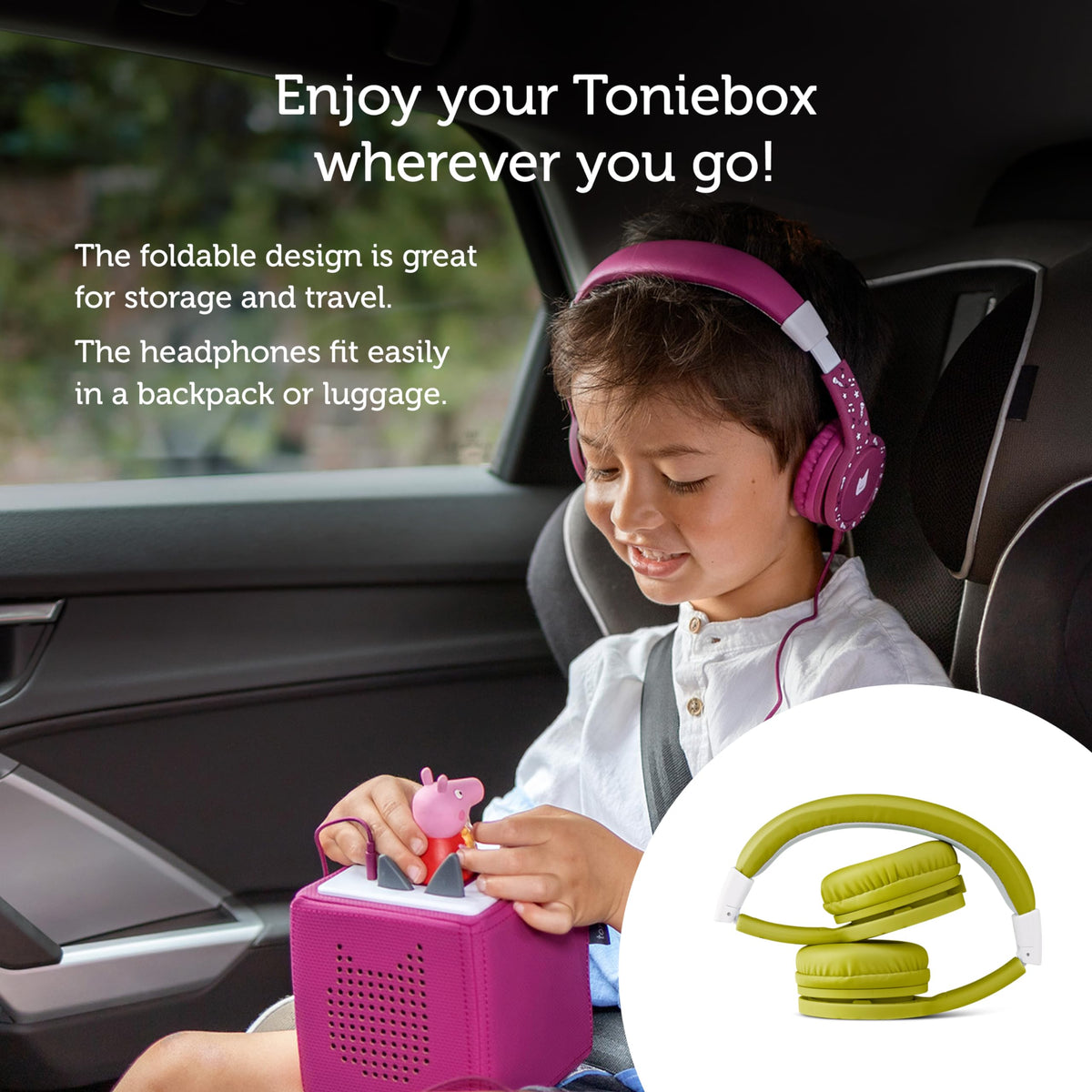 Tonies foldable design travel-friendly for backpacks and trips