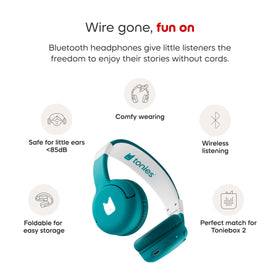 Tonies pairing LED detail indicates NFC/Bluetooth connection and battery status