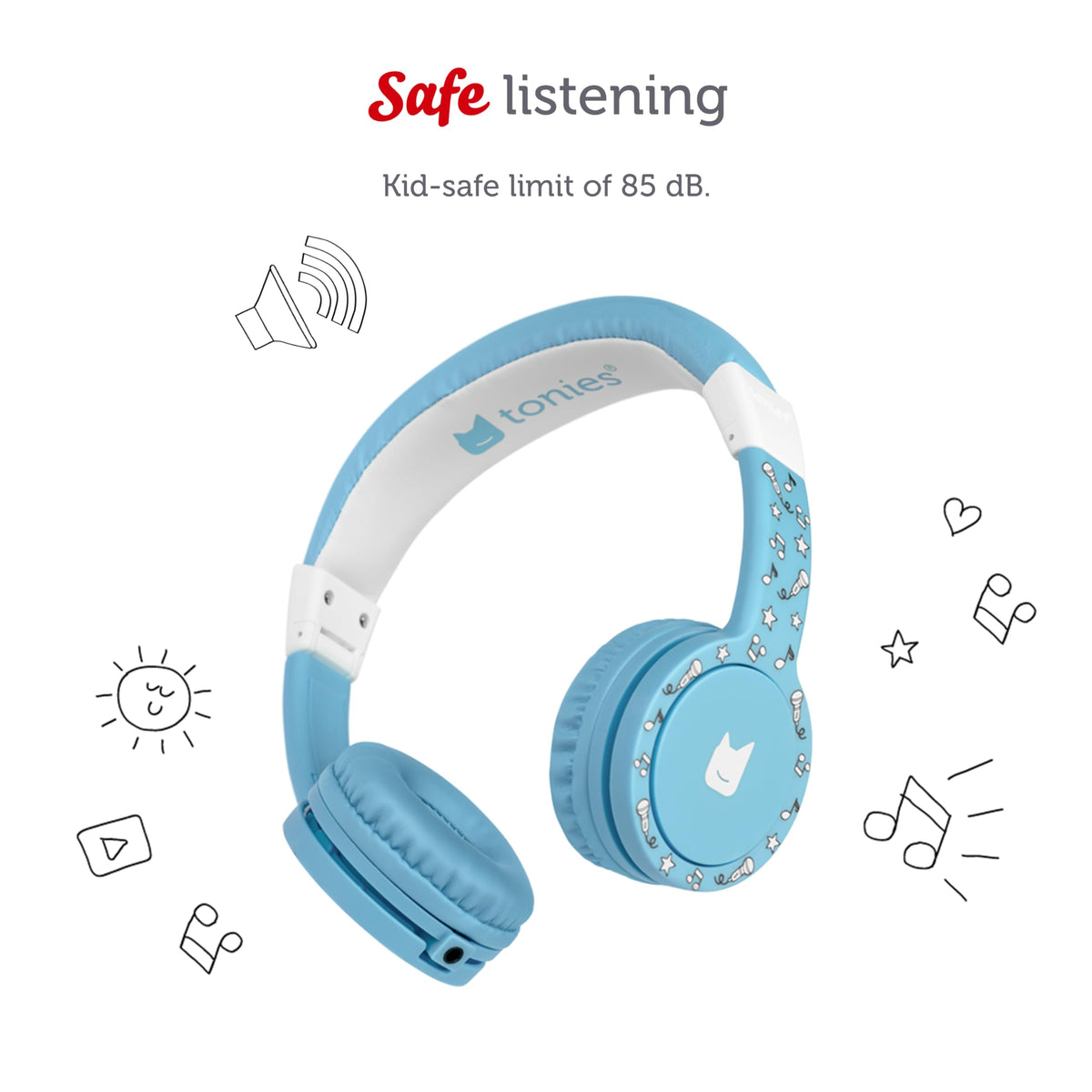 Tonies 85dB volume limiter protects little ears during playtime