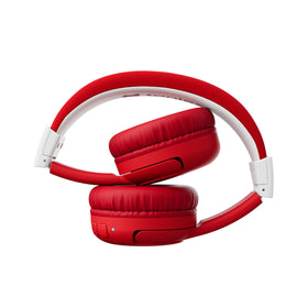Tonies Sunset Red cushy earpad close-up showing soft padding for comfortable listening