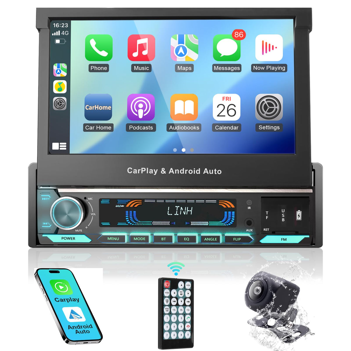 TONIKPMS-T front panel showing 7-inch display and clear icons for easy control