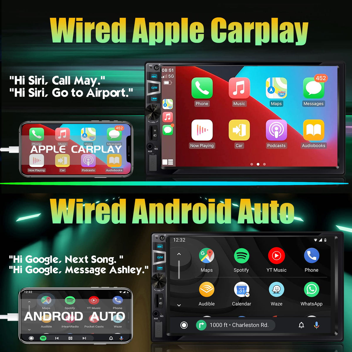TONIKPMS-T wireless CarPlay/Android Auto dock showcases hands-free connectivity