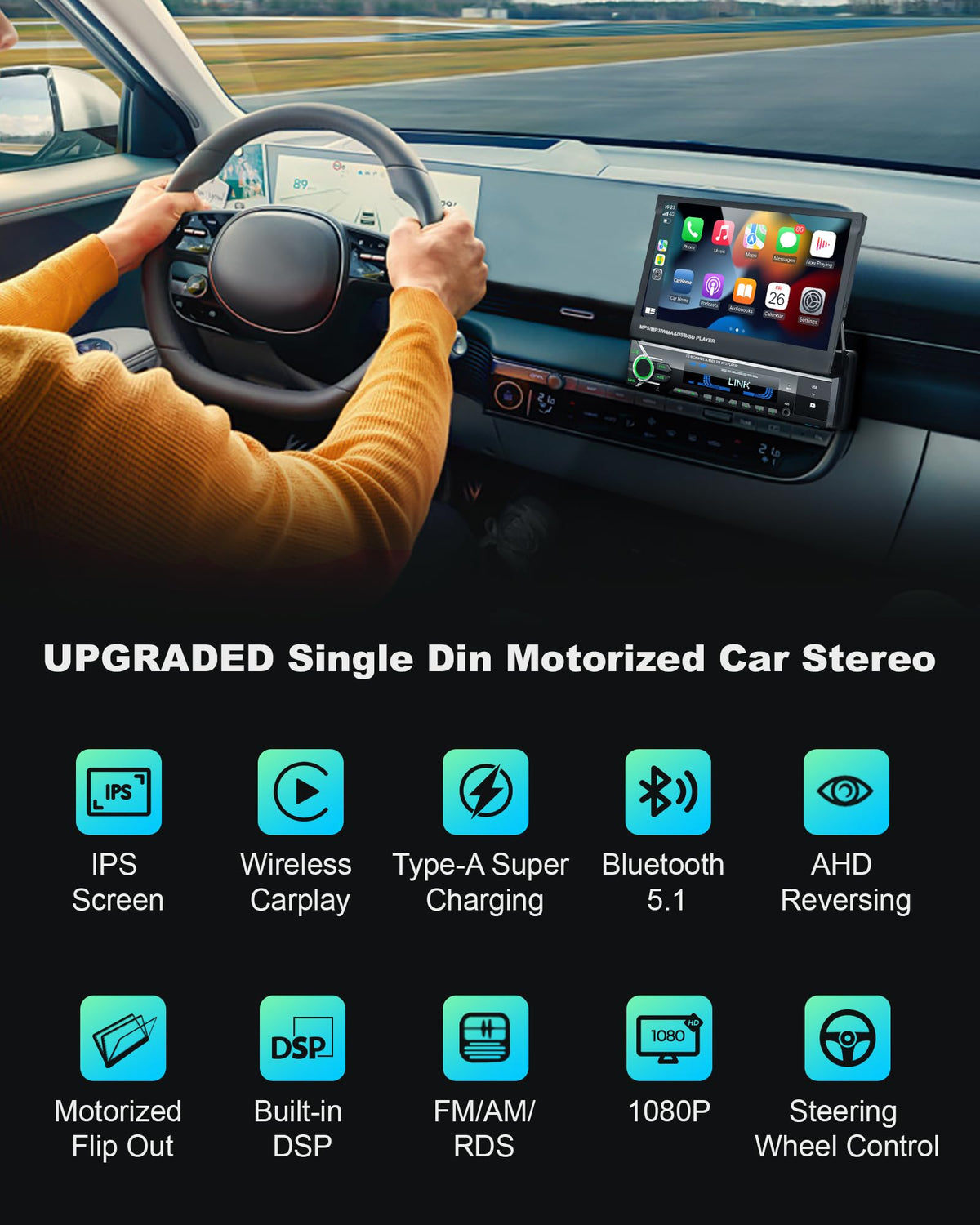 TONIKPMS-T wireless CarPlay interface for seamless iPhone use