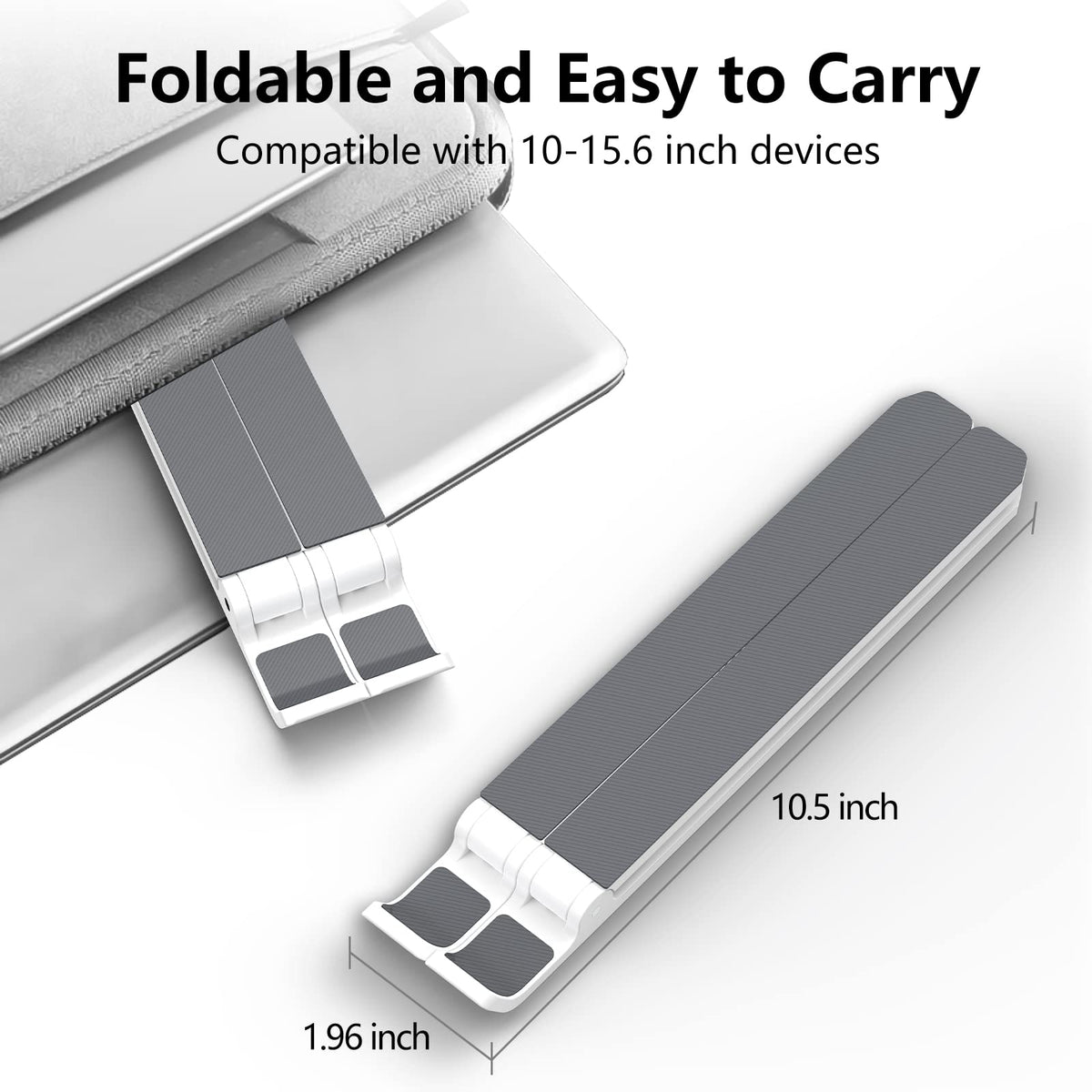 Tonmom anti-slip silicone pads protecting the laptop from scratches
