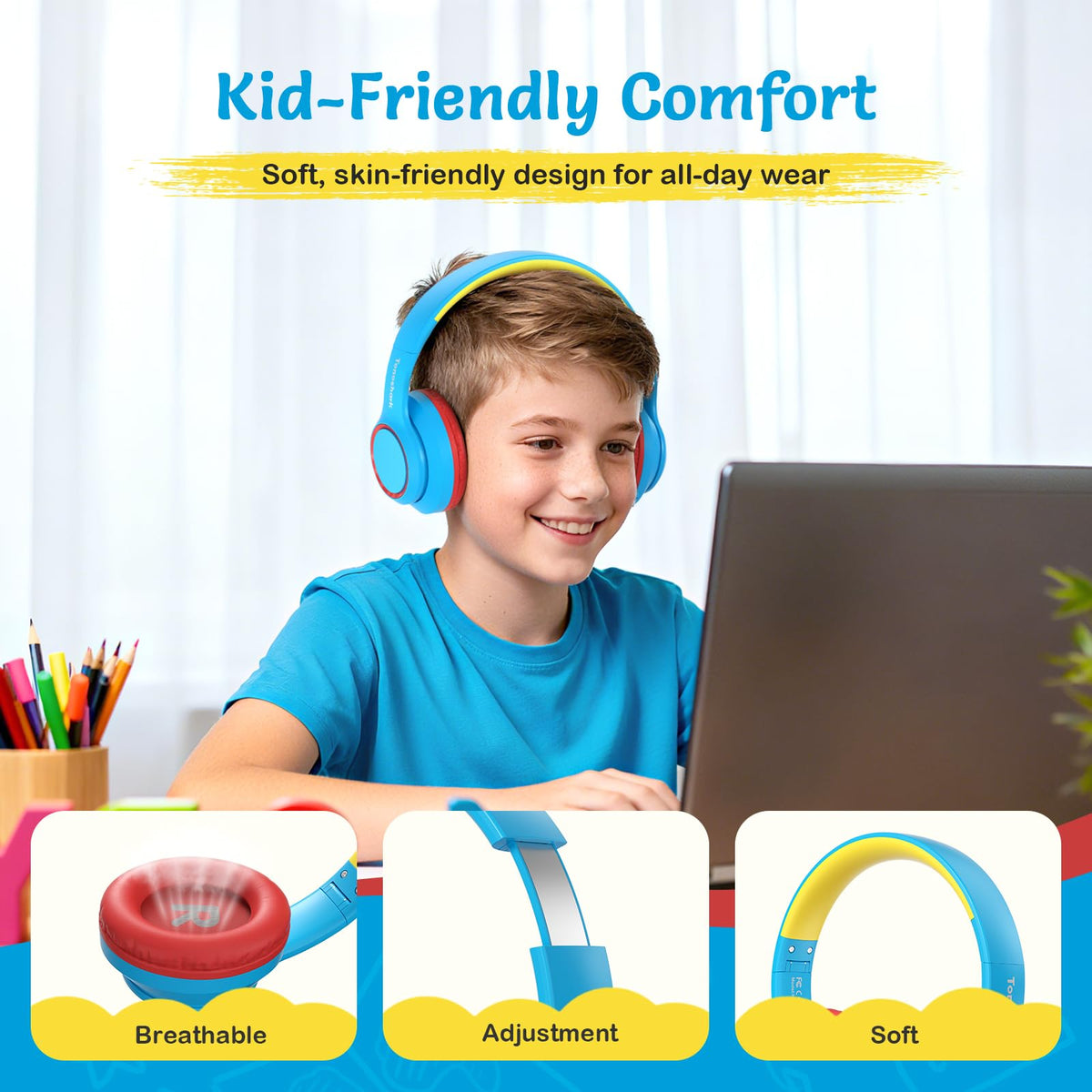 TONOSHARK close-up of soft earcup cushion demonstrating pressure-free comfort