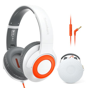 TONOSHARK front view of pink headphones showing safe design and kid-friendly style