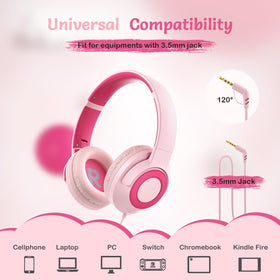 TONOSHARK pink adjustable headband fits growing kids
