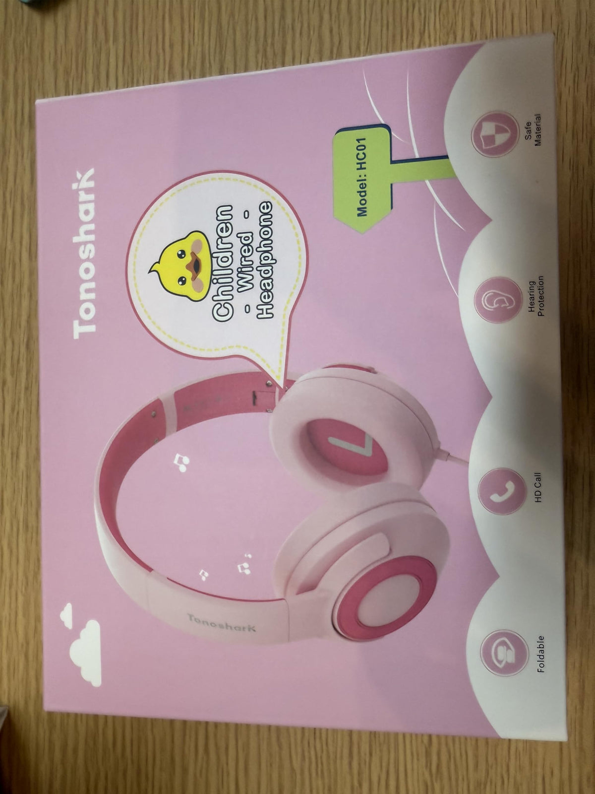 TONOSHARK pink headphones ready for travel and school days