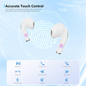 TONTRU wireless headphones smart touch controls for music and calls.