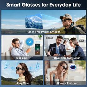 TOONEWABLE AI Smart Glasses reduce glare with anti-shake stabilization.