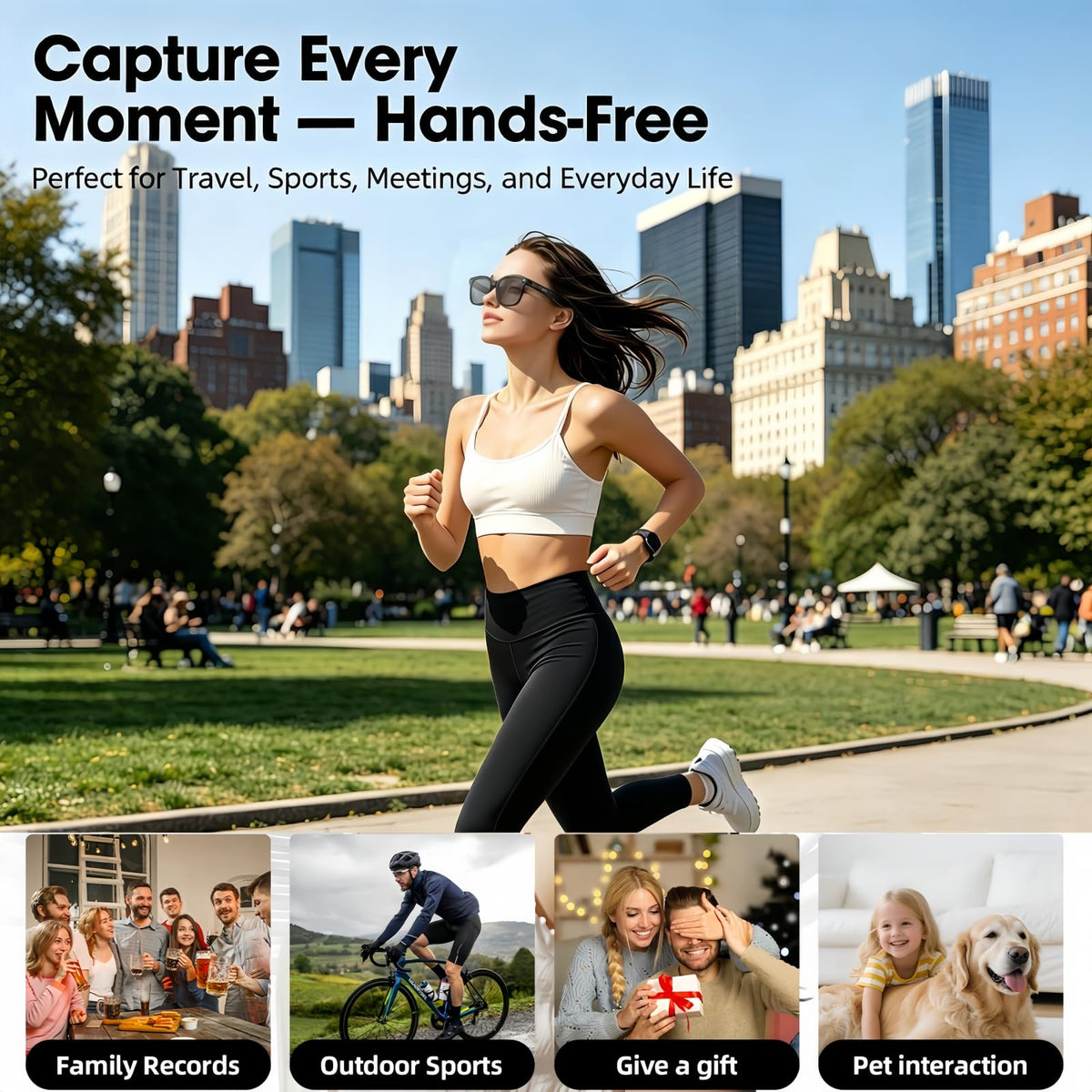 TOONEWABLE AI Smart Glasses feature photochromic UV400 lenses for day-to-night wear.