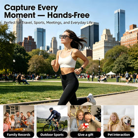 TOONEWABLE AI Smart Glasses feature photochromic UV400 lenses for day-to-night wear.