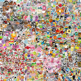 TOOUEE dog-cat sticker pack adds playful flair to laptops and notebooks.