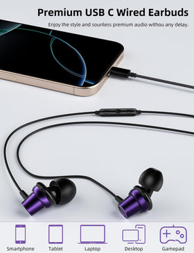 TOPAUX earbuds stored in zipper case for organized travel protection