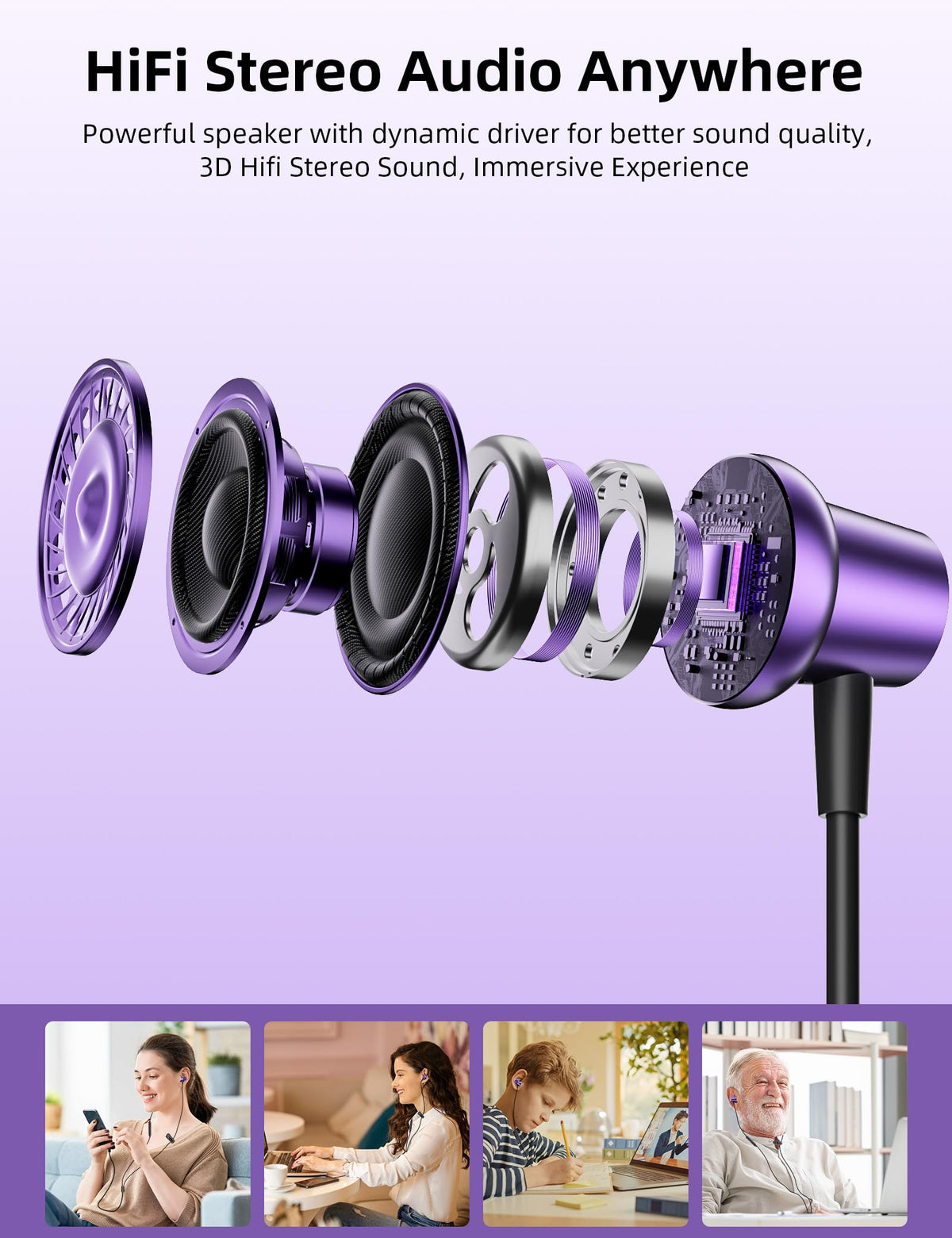 TOPAUX inline mic and control buttons closeup for convenient call control