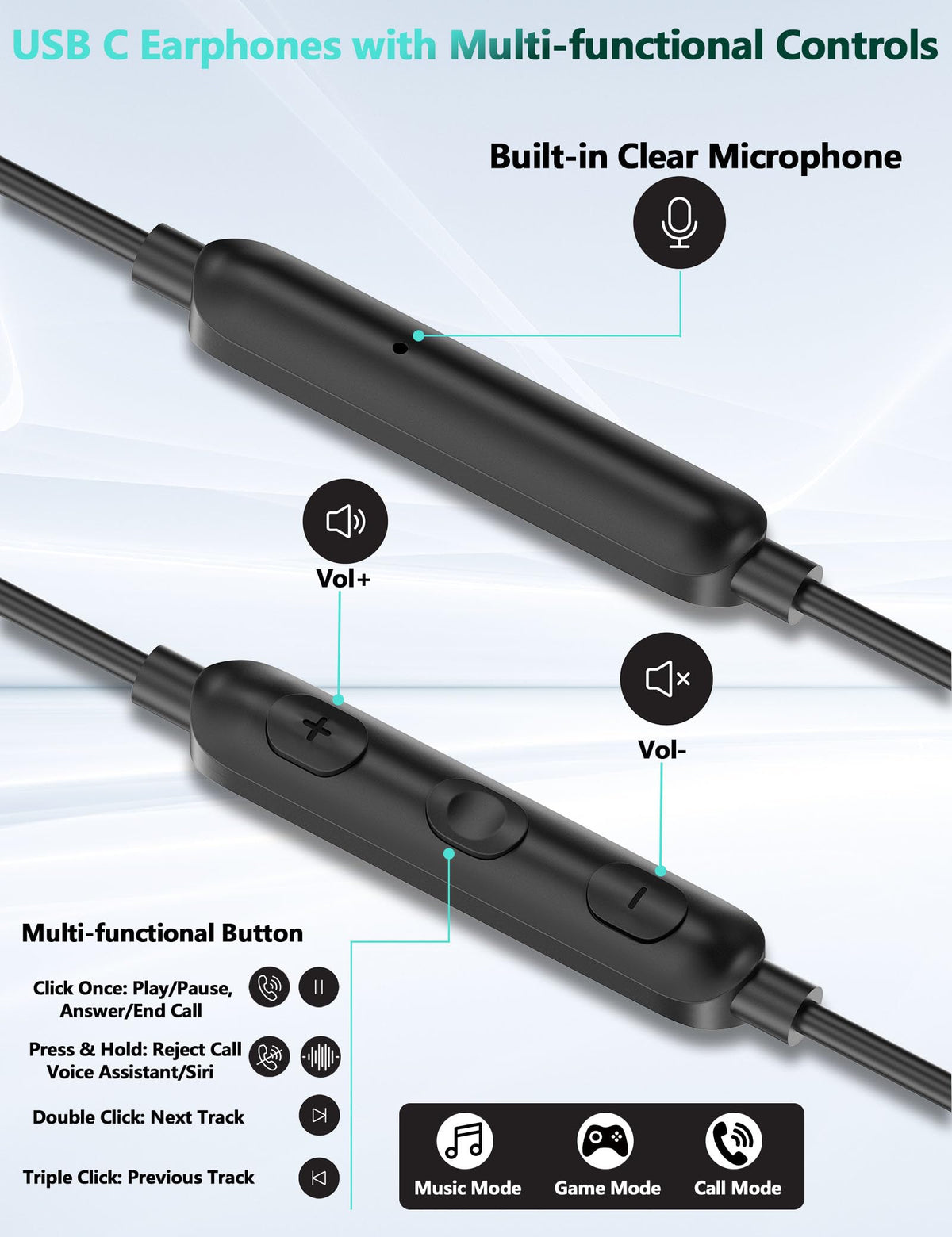 TOPAUX earbuds worn by commuter, delivers clear audio on the go