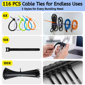 Topavatop cable box open with accessories highlights flexibility for quick setup and customization.