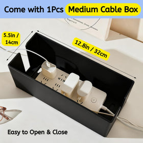 Topavatop cable box ventilated side panel keeps heat dissipating for safer daily use and better cable management.