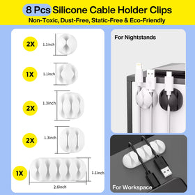 Topavatop cable straps organize long cables with adjustable length