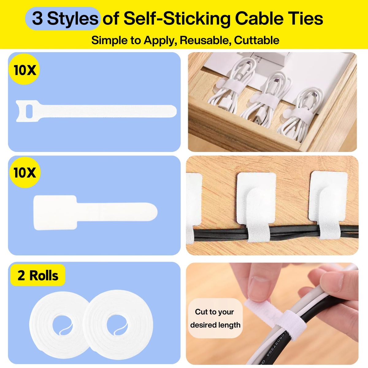 Topavatop mounting bases support stable cord management on desks and walls