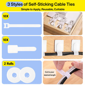 Topavatop mounting bases support stable cord management on desks and walls