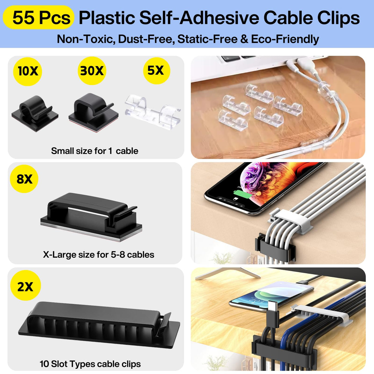 Topavatop split cable sleeves neatly bundle multiple cables