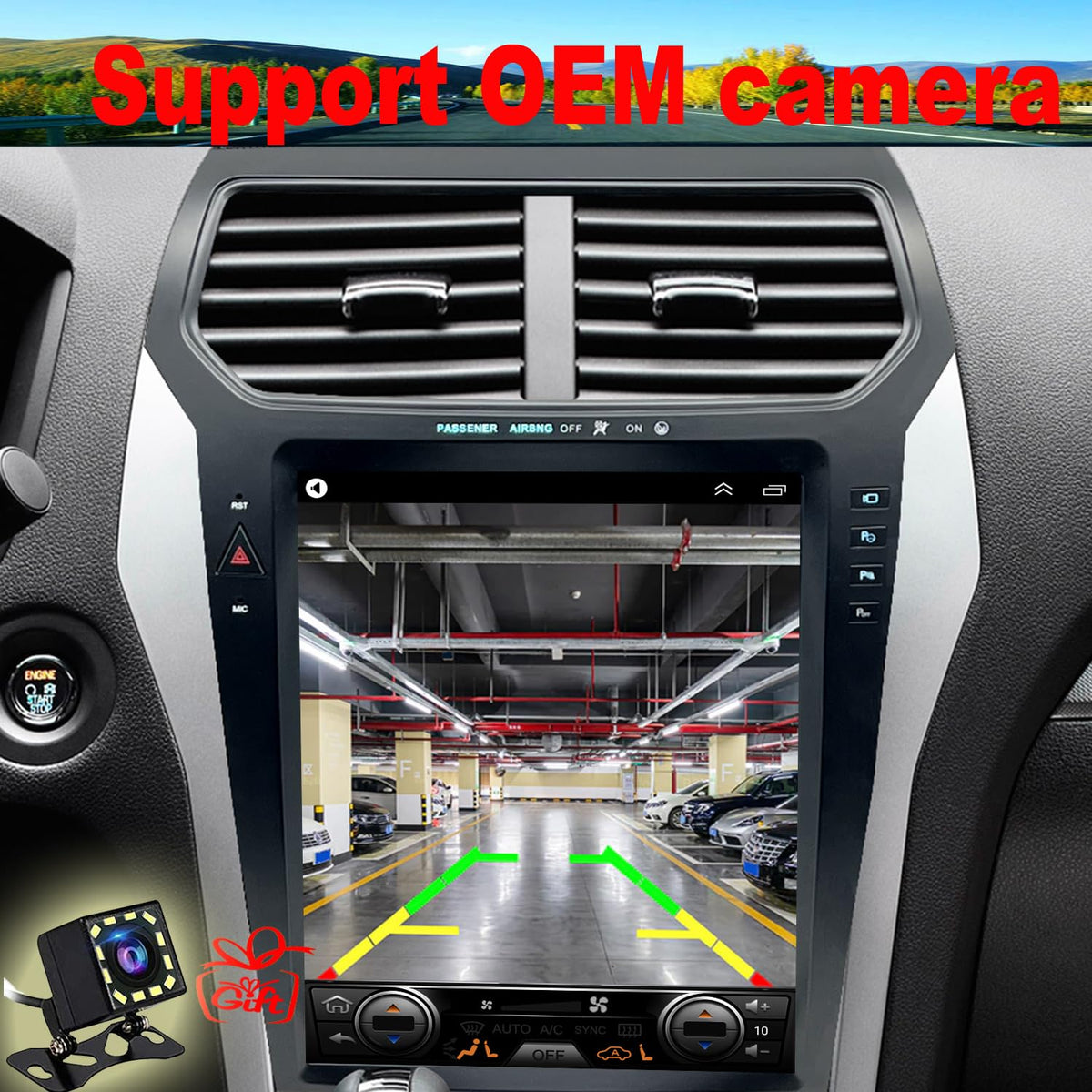 TopDisplay Android 13 eight-core performance for fast app access on the road.