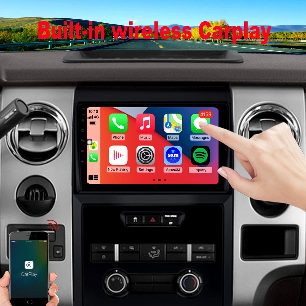 TOPDISPLAY CarPlay and Android Auto support keeps you connected safely.