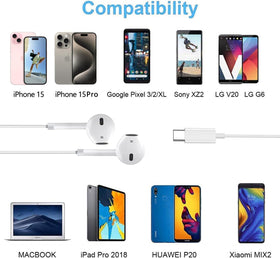 Toperson USB-C ergonomic semi in-ear design for comfortable wear