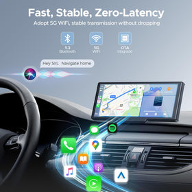 Topexplore 9.26-inch display showing real-time navigation on maps.