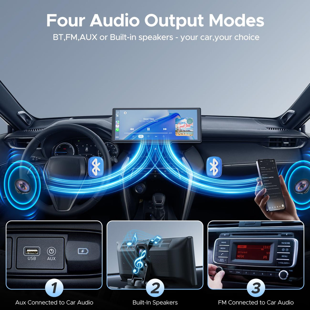 Topexplore suction-mount keeps display steady through bumps.